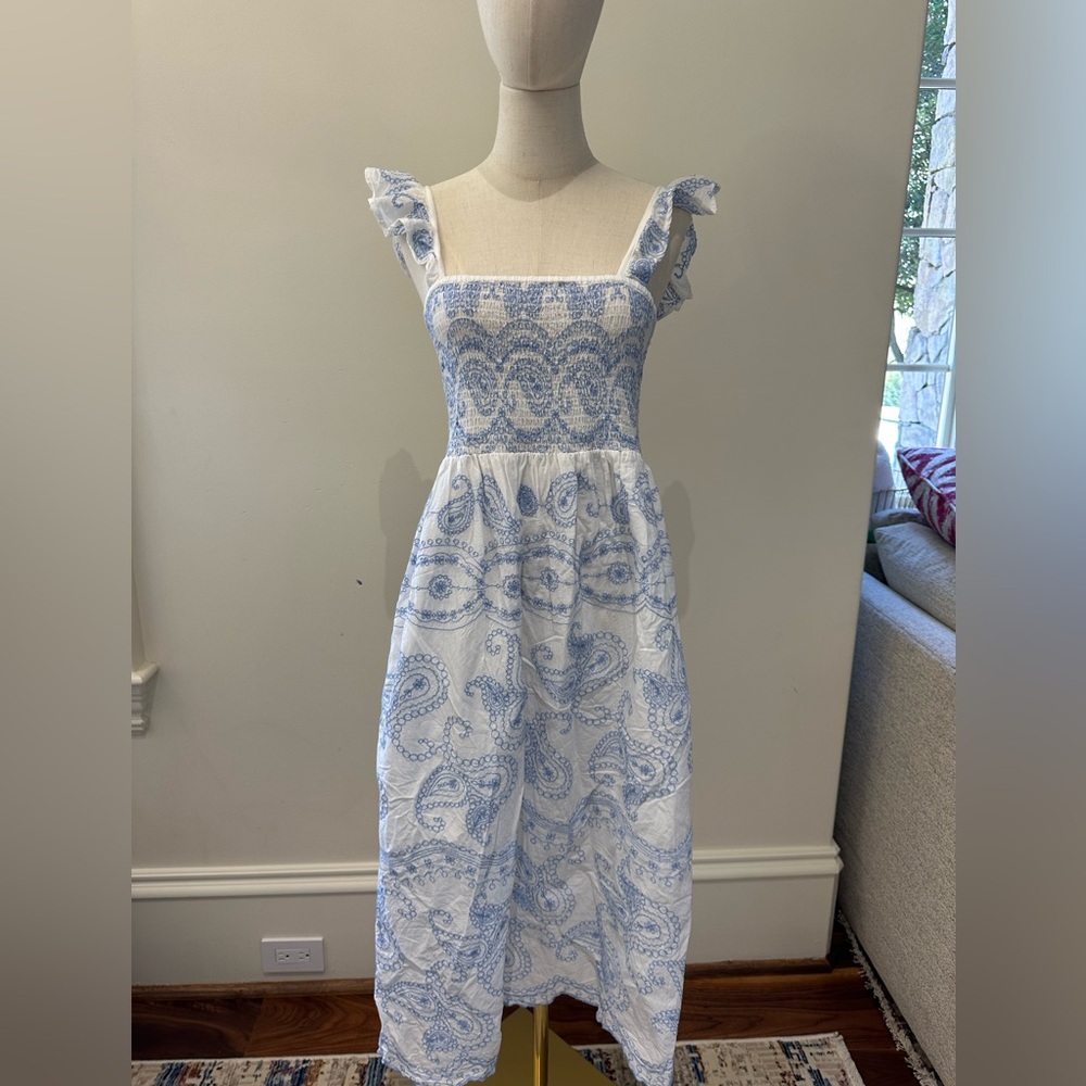 Accessorize Blue and White patterned dress